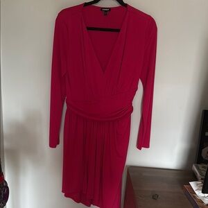 Express Women's Hot Pink Wrap Dress